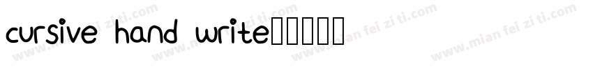 cursive hand write字体转换